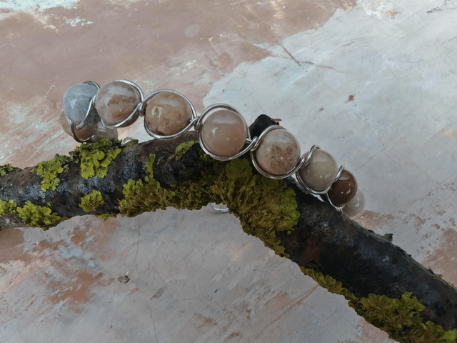 Bracelet antique Agate Crazy-lace