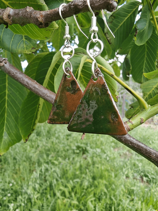 Trésors oubliés, Boucles d'oreilles émail