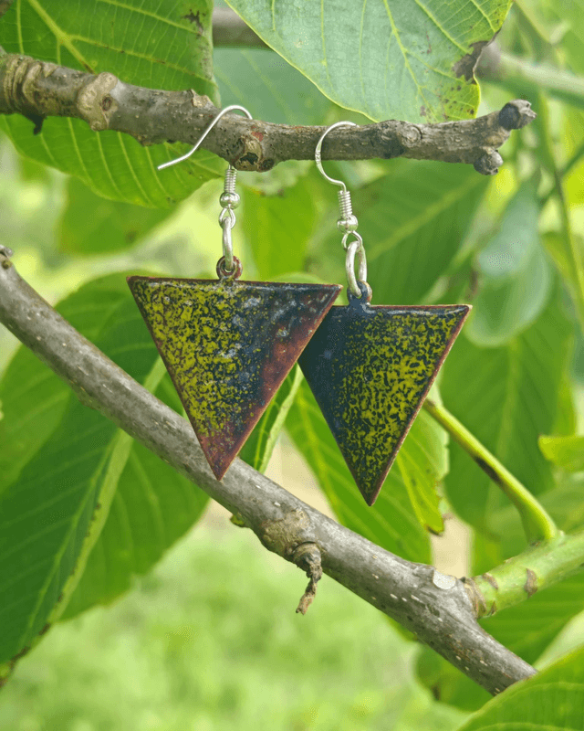 Triangle Astral, Boucles d'oreilles émail
