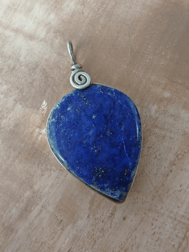 Pendentif Lapis lazuli - Argent 925 - goutte inverse
