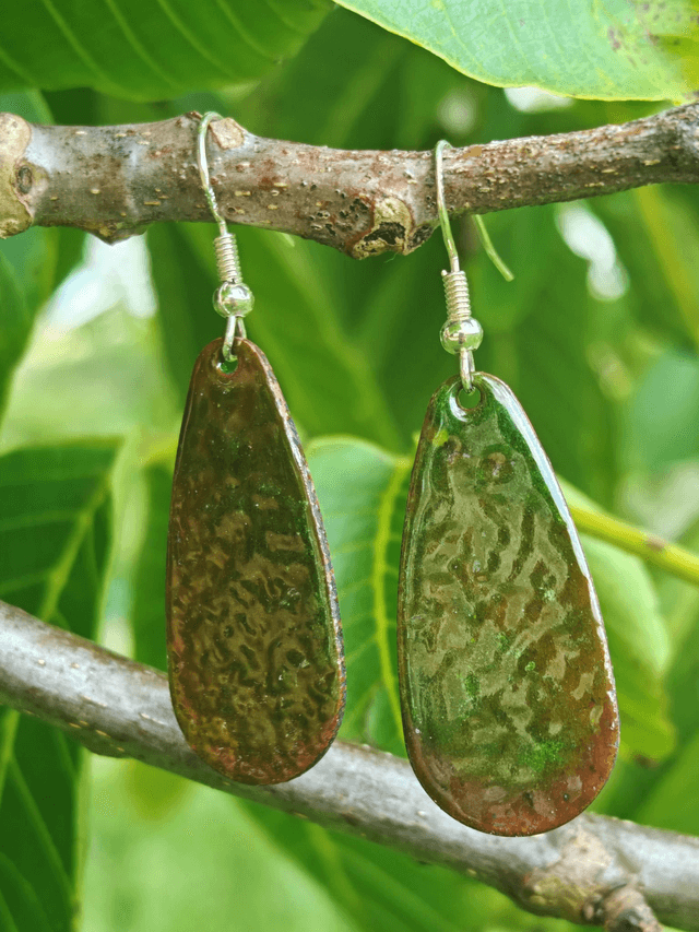 Gouttes de lumière, Boucles d'oreilles émail