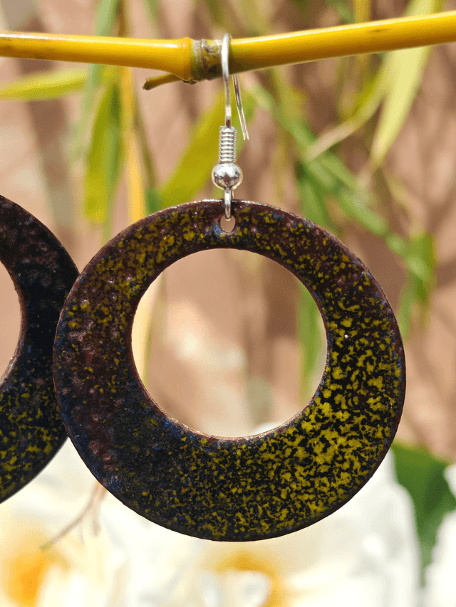 Cercle poétique, Boucles d'oreilles émail 