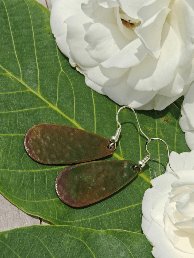 Gouttes de lumière, Boucles d'oreilles émail