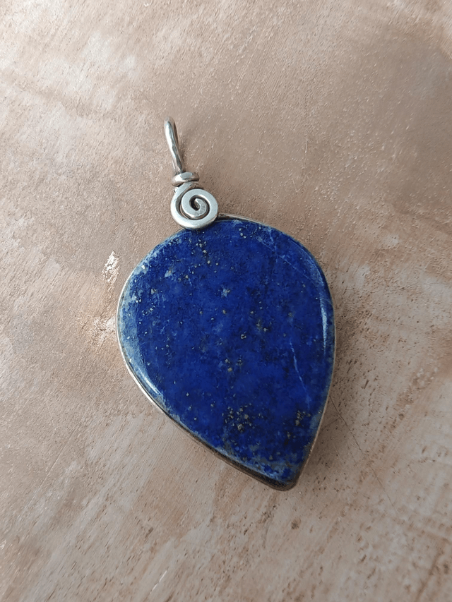 Pendentif Lapis lazuli - Argent 925 - goutte inverse