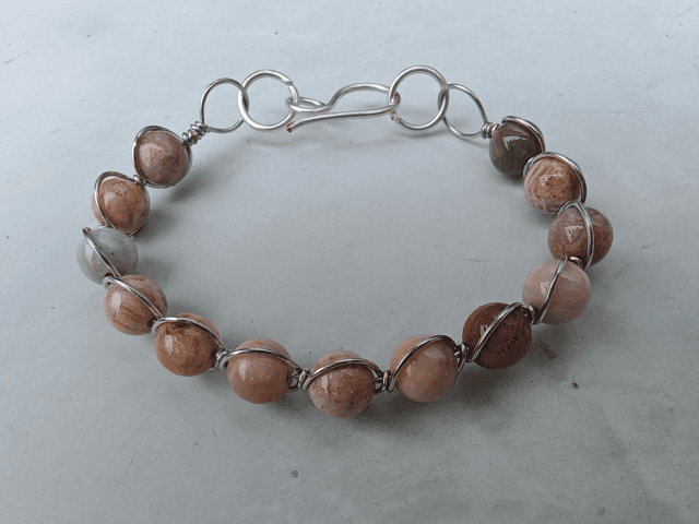 Bracelet antique Agate Crazy-lace